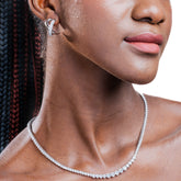 Tennis AAA+ Zirconia 92.50 Silver Necklace Set